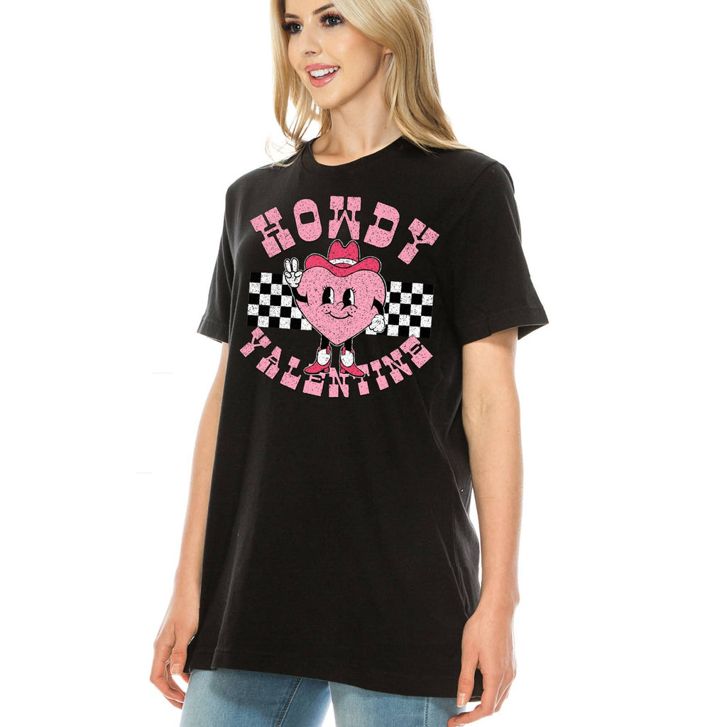 Howdy Love Valentine S Day - Adult & Kids T-Shirts, Sweatshirts & Hoodies apparel design preview 1