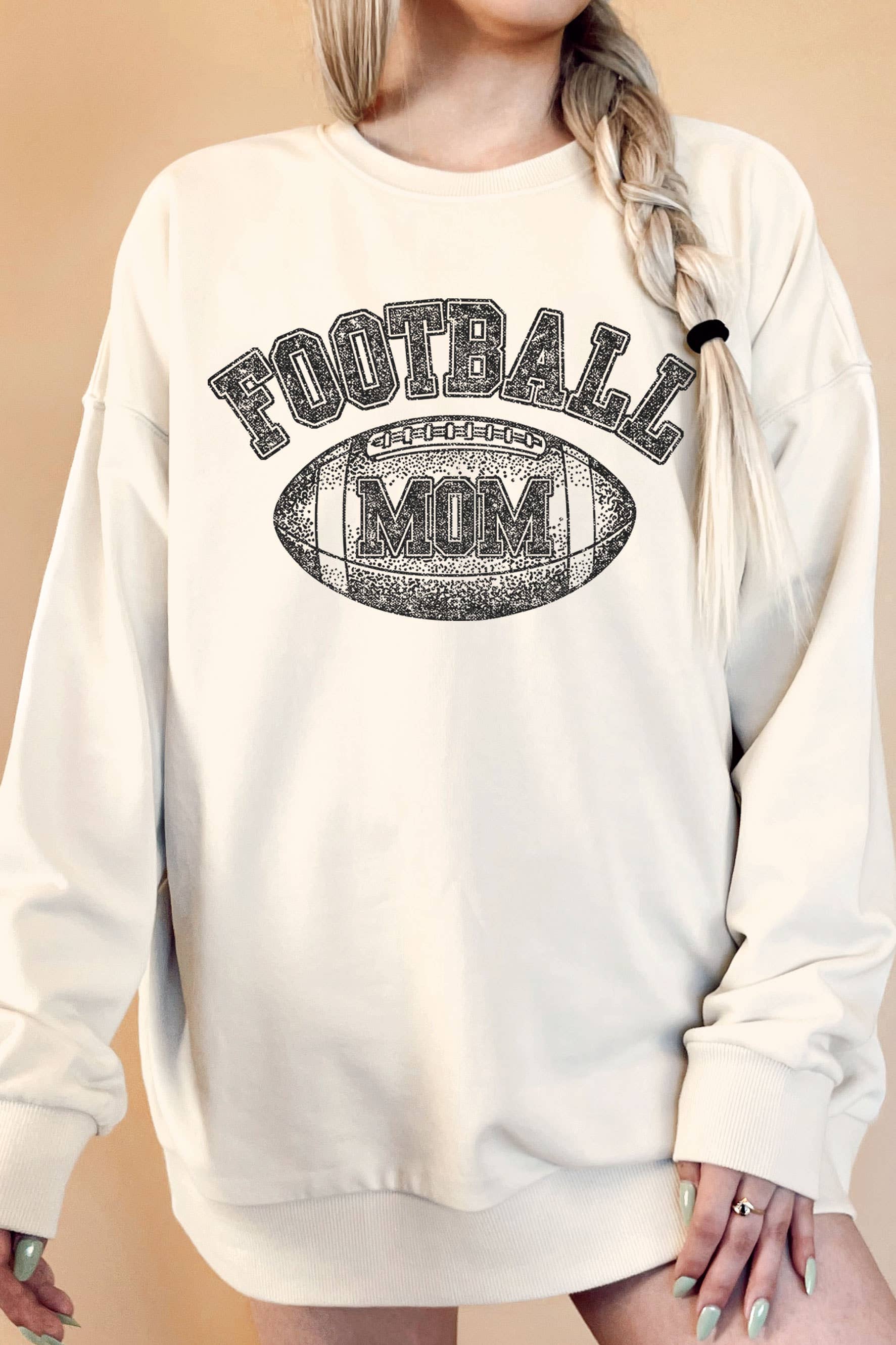 Football Mom Oversize Terry - Adult & Kids T-Shirts, Sweatshirts & Hoodies apparel design preview 1