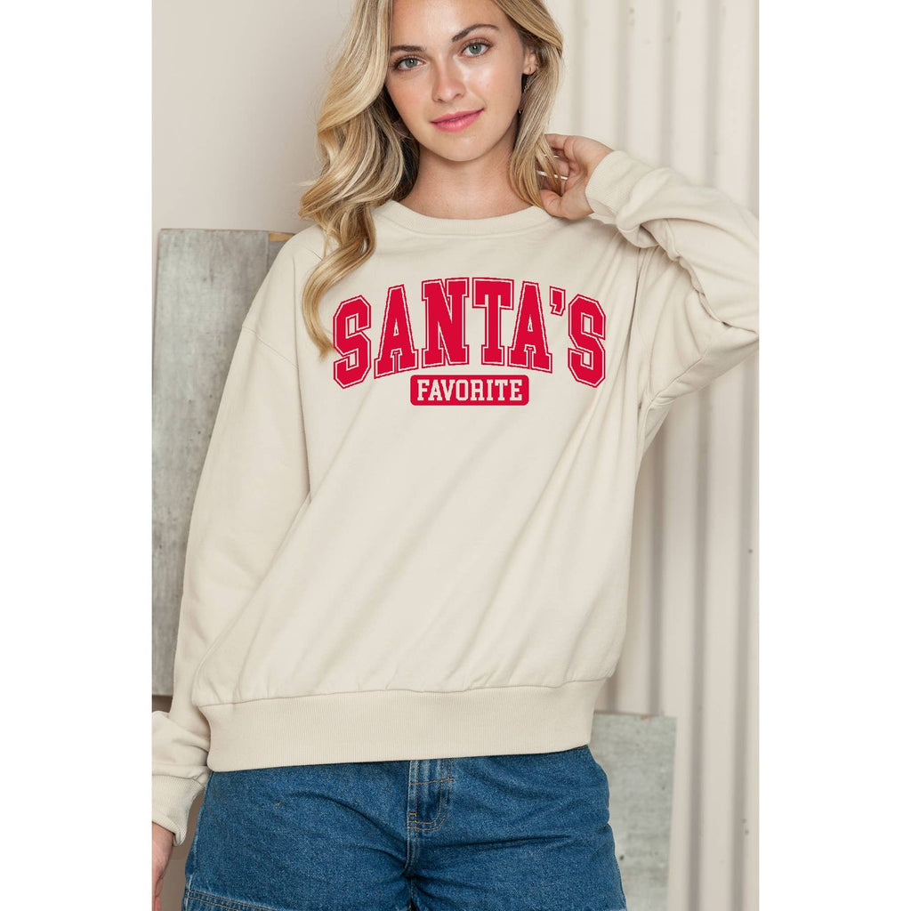 Santas Favorite Crewneck - Adult & Kids T-Shirts, Sweatshirts & Hoodies apparel design preview 1