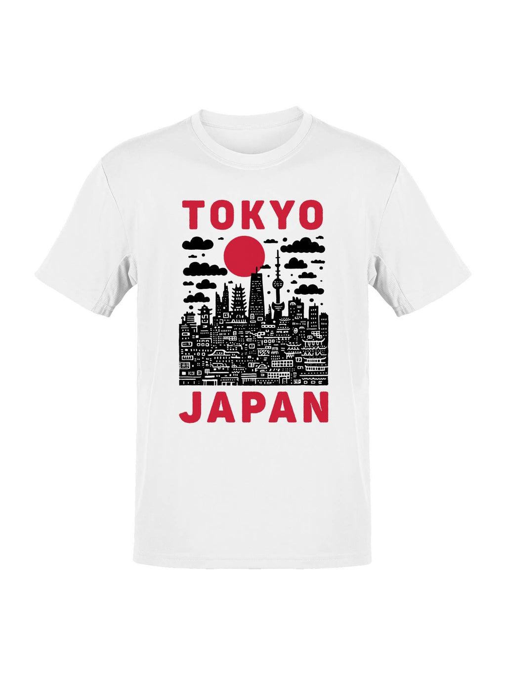 Tokyo Japan Grunge Skyline Art Men's - Adult & Kids T-Shirts, Sweatshirts & Hoodies apparel design preview 1