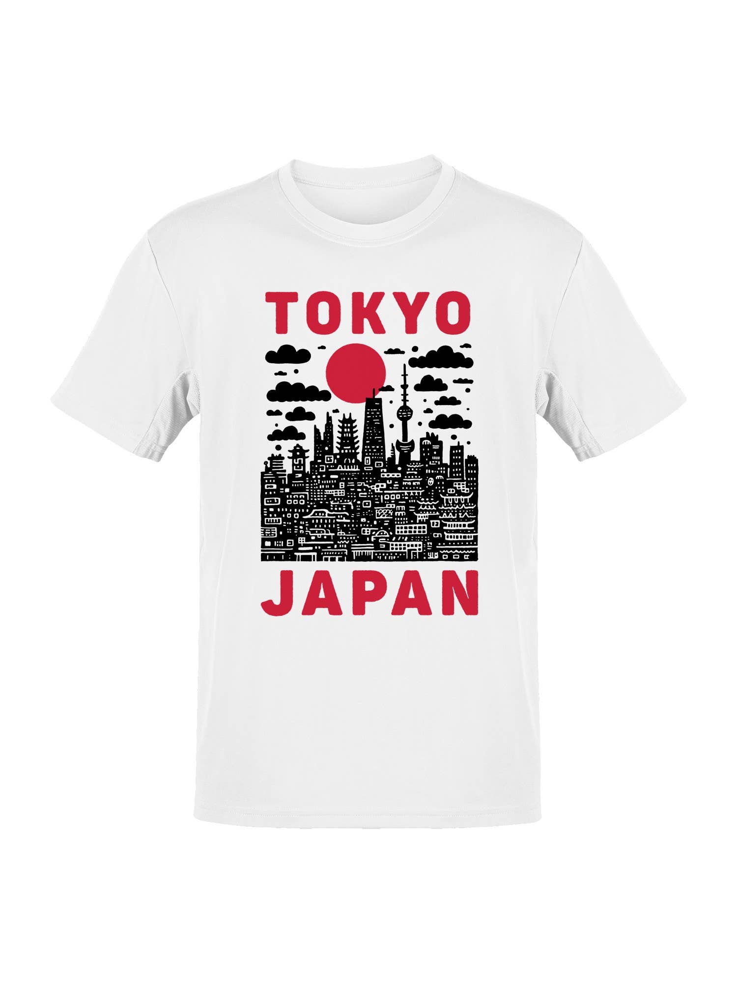 Tokyo Japan Grunge Skyline Art Men's - Adult & Kids T-Shirts, Sweatshirts & Hoodies apparel design preview 1