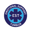 Emotional Support Tumbler Circle Sticker - Adult & Kids T-Shirts, Sweatshirts & Hoodies apparel design preview 1