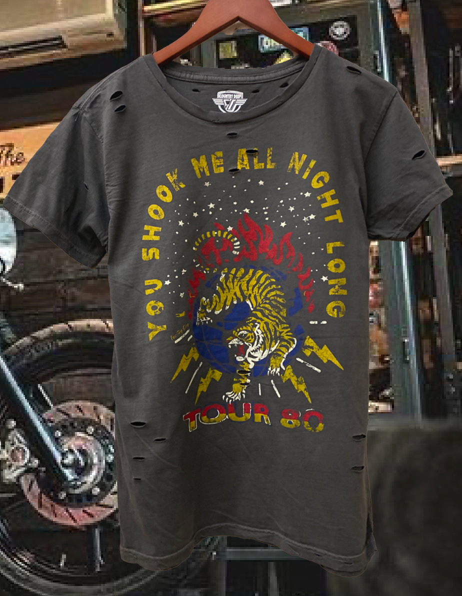 You Shook Me 1980's Distressed - Adult & Kids T-Shirts, Sweatshirts & Hoodies apparel design preview 1
