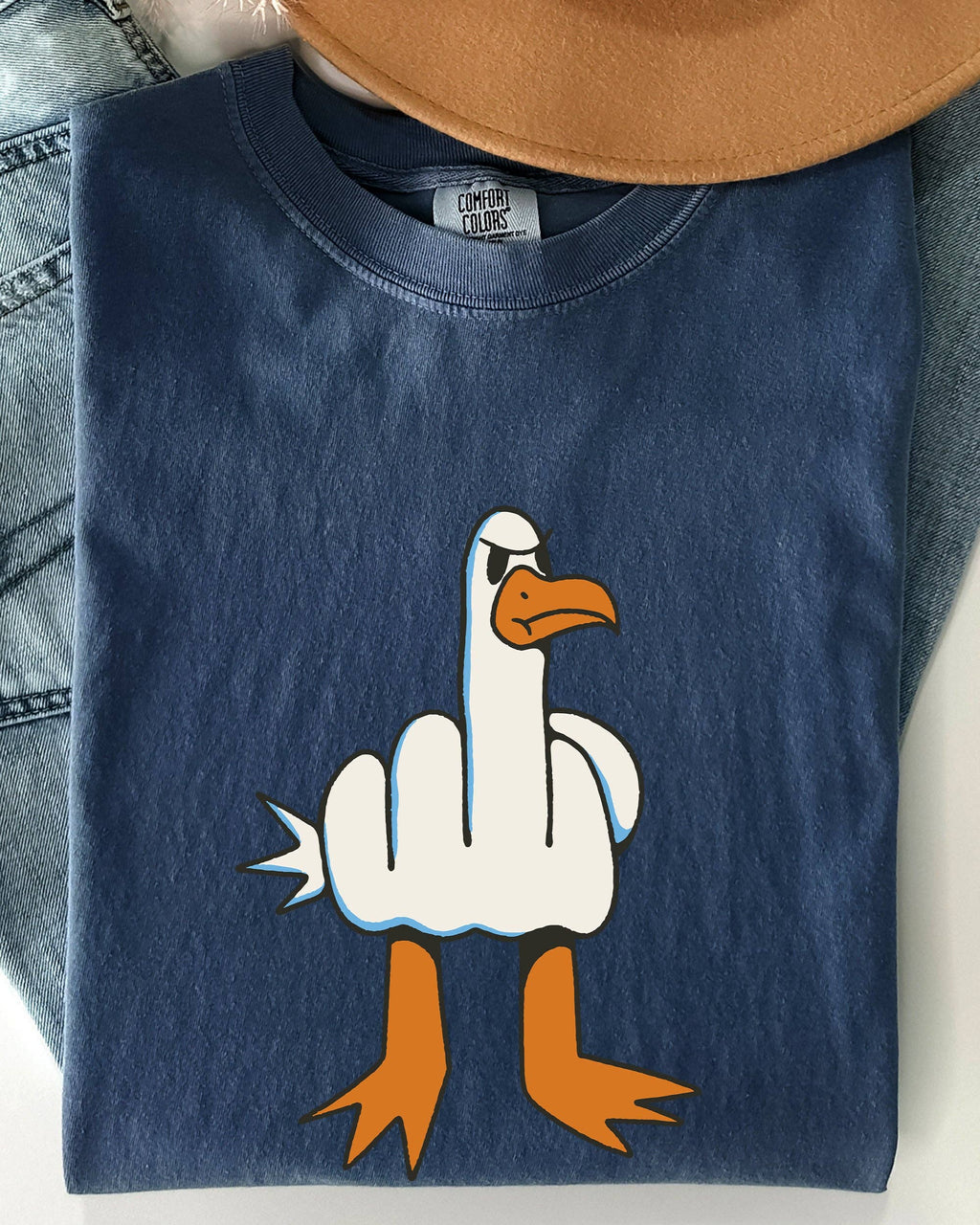 Rude Seagull, Middle Finger, Vulgar, Crude, Meme - Adult & Kids T-Shirts, Sweatshirts & Hoodies apparel design preview 1