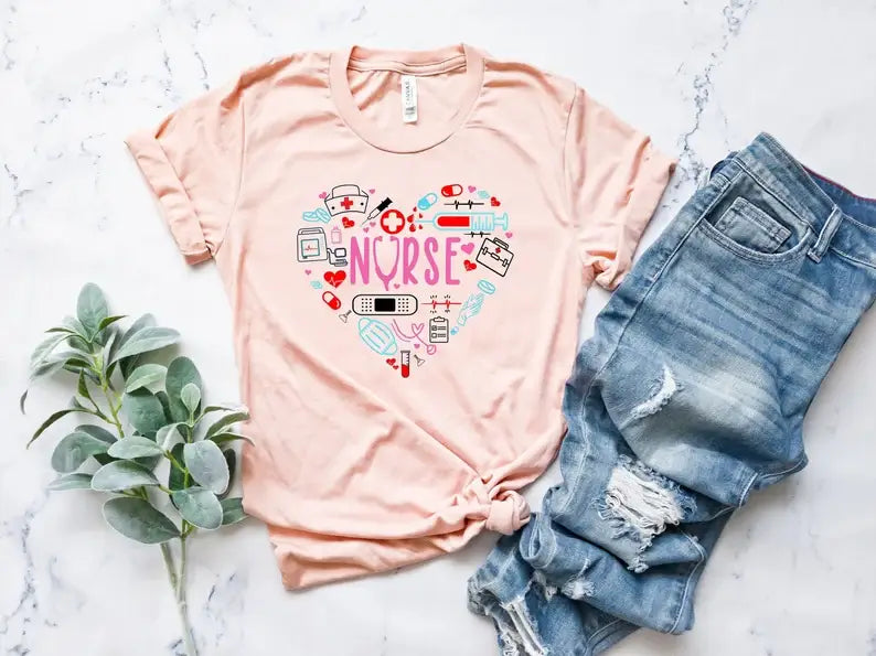 Nurse Heart - Adult & Kids T-Shirts, Sweatshirts & Hoodies apparel design preview 1