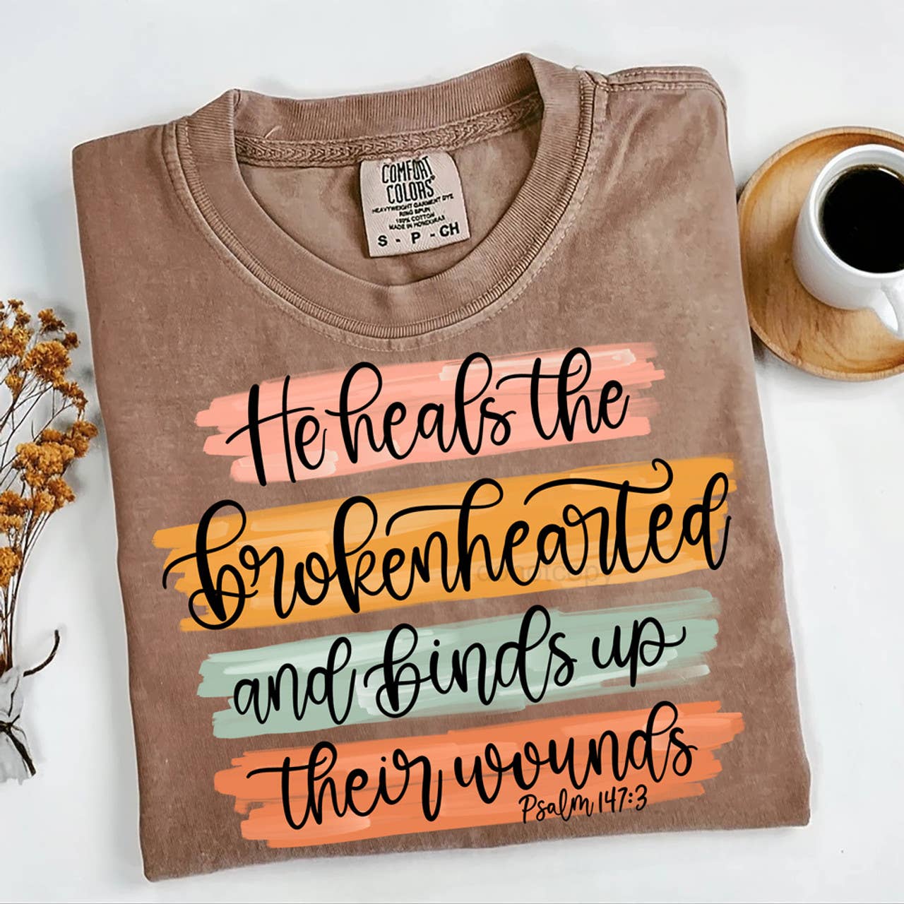 He Heals the Brokenhearted - Adult & Kids T-Shirts, Sweatshirts & Hoodies apparel design preview 1
