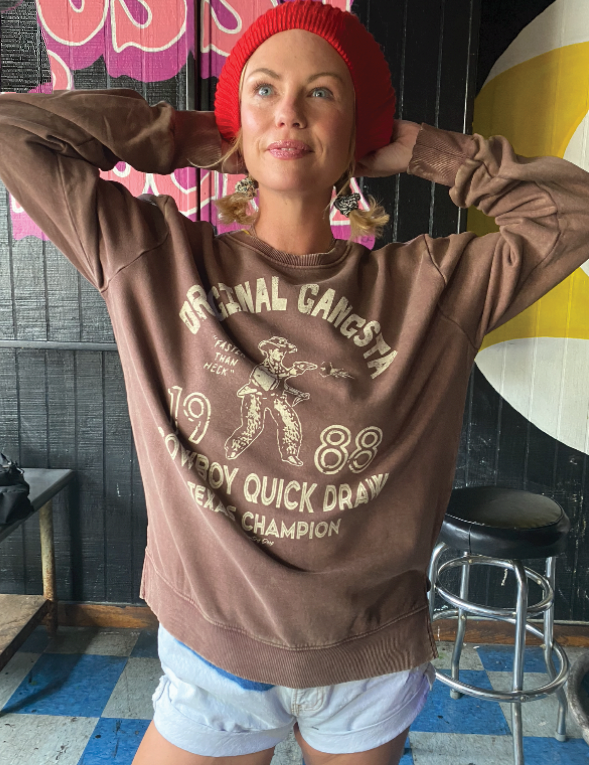 Original Gangsta Acid Wash Crew Neck (Copy) - Adult & Kids T-Shirts, Sweatshirts & Hoodies apparel design preview 1