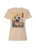 Pug Enjoying Ramen Art Print Women's - Adult & Kids T-Shirts, Sweatshirts & Hoodies apparel design preview 1