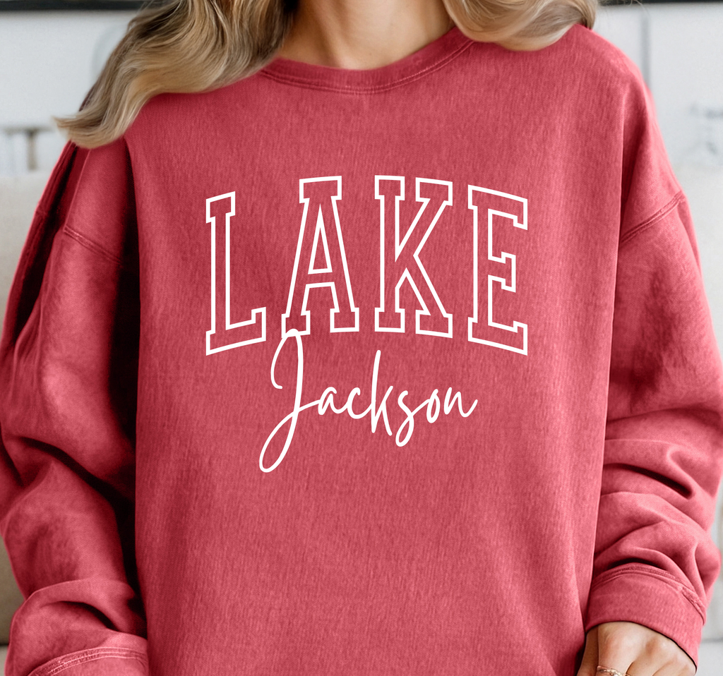 Town Name Crewneck, Comfort Colors® Custom City - Adult & Kids T-Shirts, Sweatshirts & Hoodies apparel design preview 1
