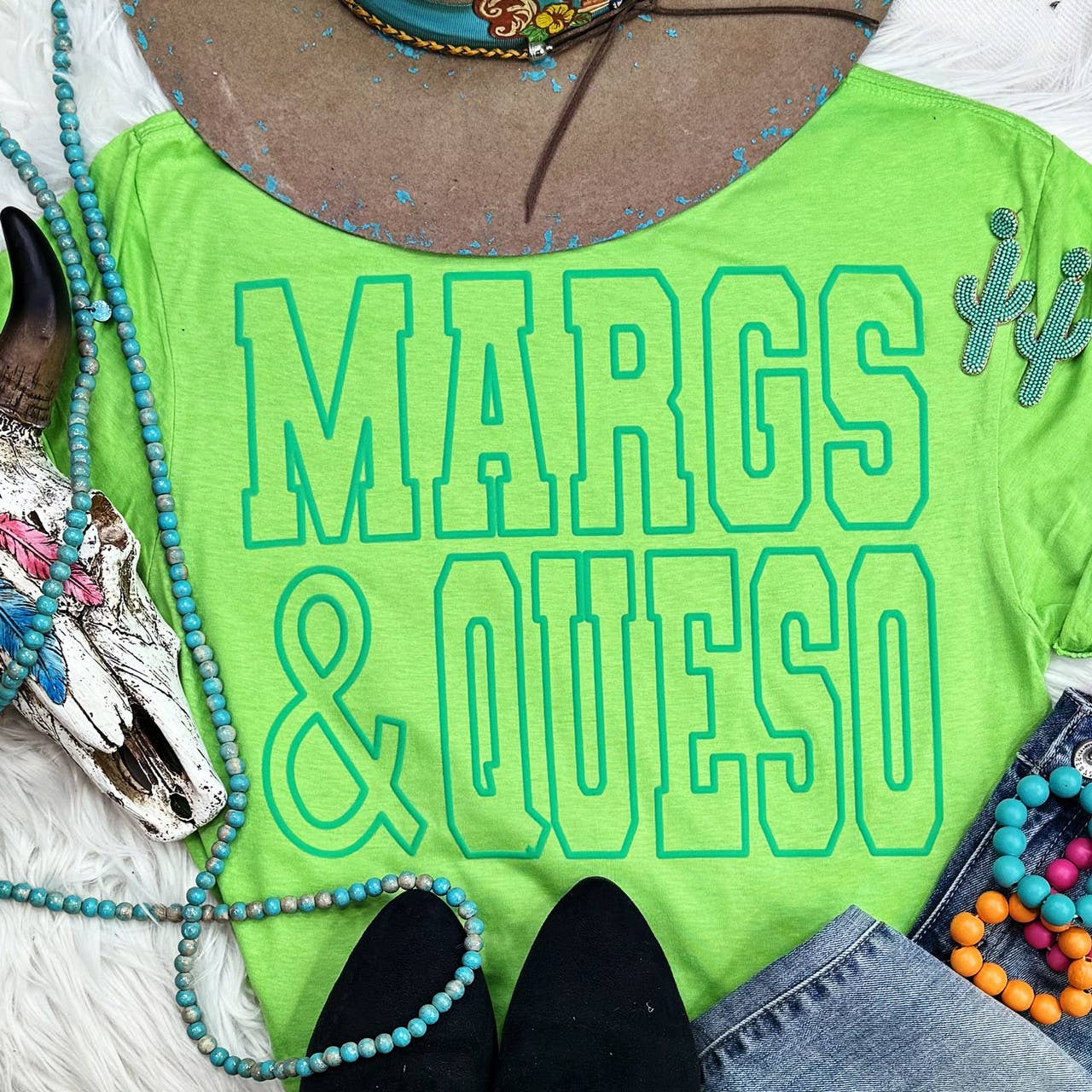 Margs Queso Green Puff Everyday - Adult & Kids T-Shirts, Sweatshirts & Hoodies apparel design preview 1