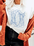 Long Live Cowgirls Western Ribbon Bow Boots Graphic - Adult & Kids T-Shirts, Sweatshirts & Hoodies apparel design preview 1