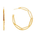 14K Gold-Dipped Geometric Double Line Post Earring - Adult & Kids T-Shirts, Sweatshirts & Hoodies apparel design preview 1