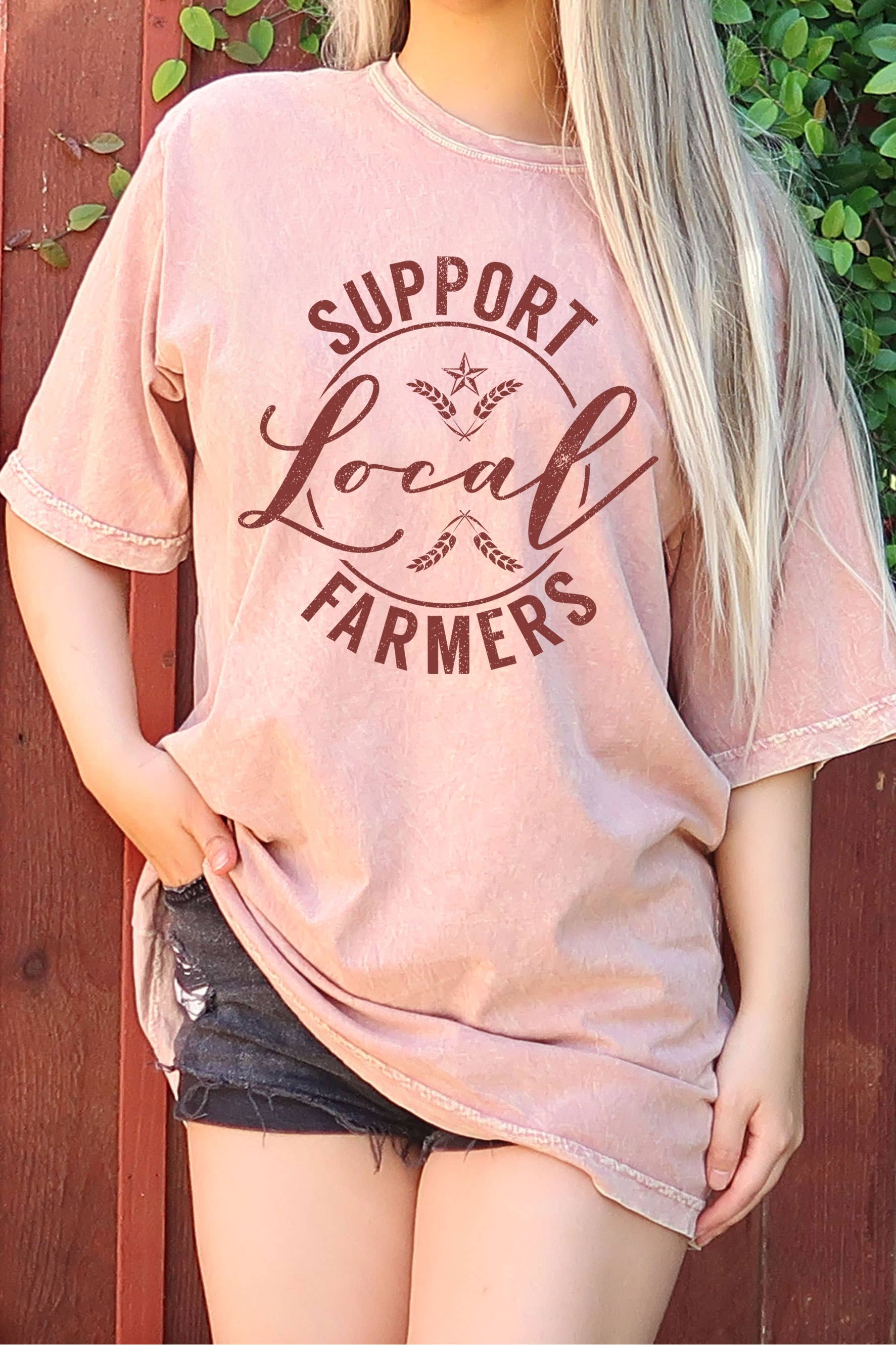 Support Local Farmers Oversize Mineral Graphic - Adult & Kids T-Shirts, Sweatshirts & Hoodies apparel design preview 1