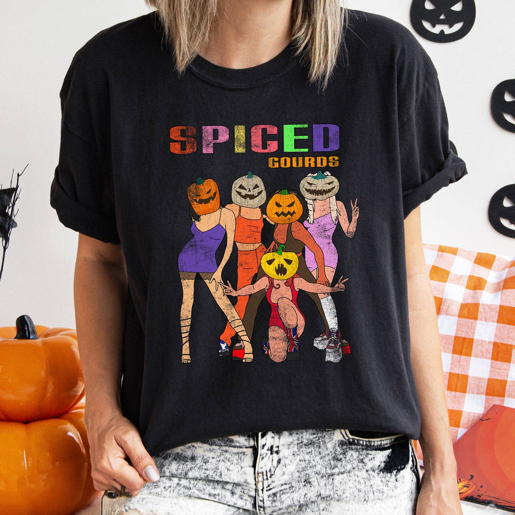 Spiced Gourds Funny Retro Halloween - Adult & Kids T-Shirts, Sweatshirts & Hoodies apparel design preview 1