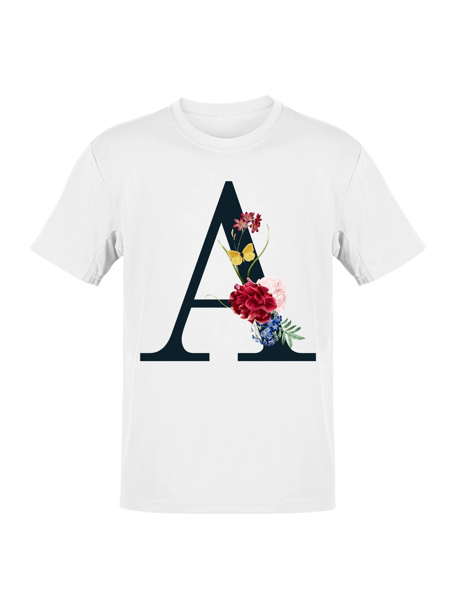 Floral Elegance of the Letter A Women's - Adult & Kids T-Shirts, Sweatshirts & Hoodies apparel design preview 1