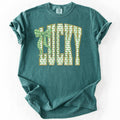 Lucky, Shamrock Print, St Patrick's Day, Irish, - Adult & Kids T-Shirts, Sweatshirts & Hoodies apparel design preview 1