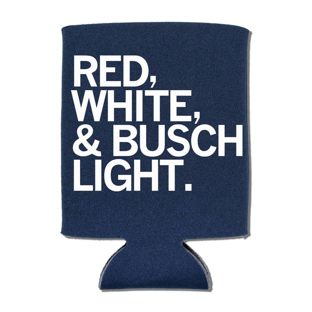Red White and Busch Light Can Cooler - Adult & Kids T-Shirts, Sweatshirts & Hoodies apparel design preview 1