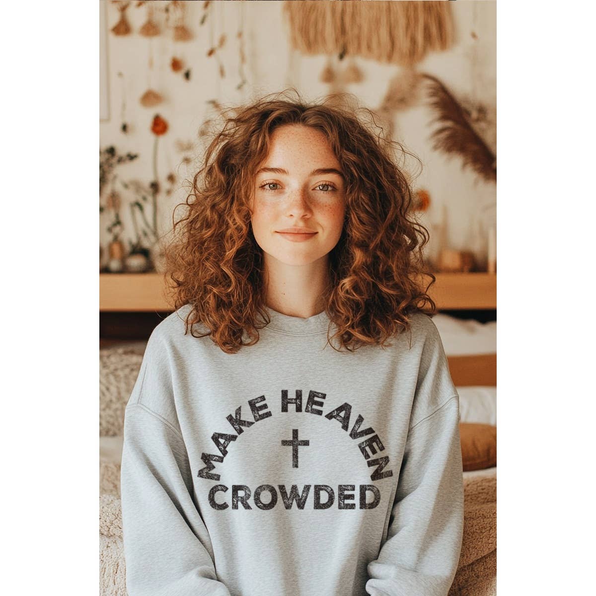 Make Heaven Crowded Christian Vintage Graphic - Adult & Kids T-Shirts, Sweatshirts & Hoodies apparel design preview 1