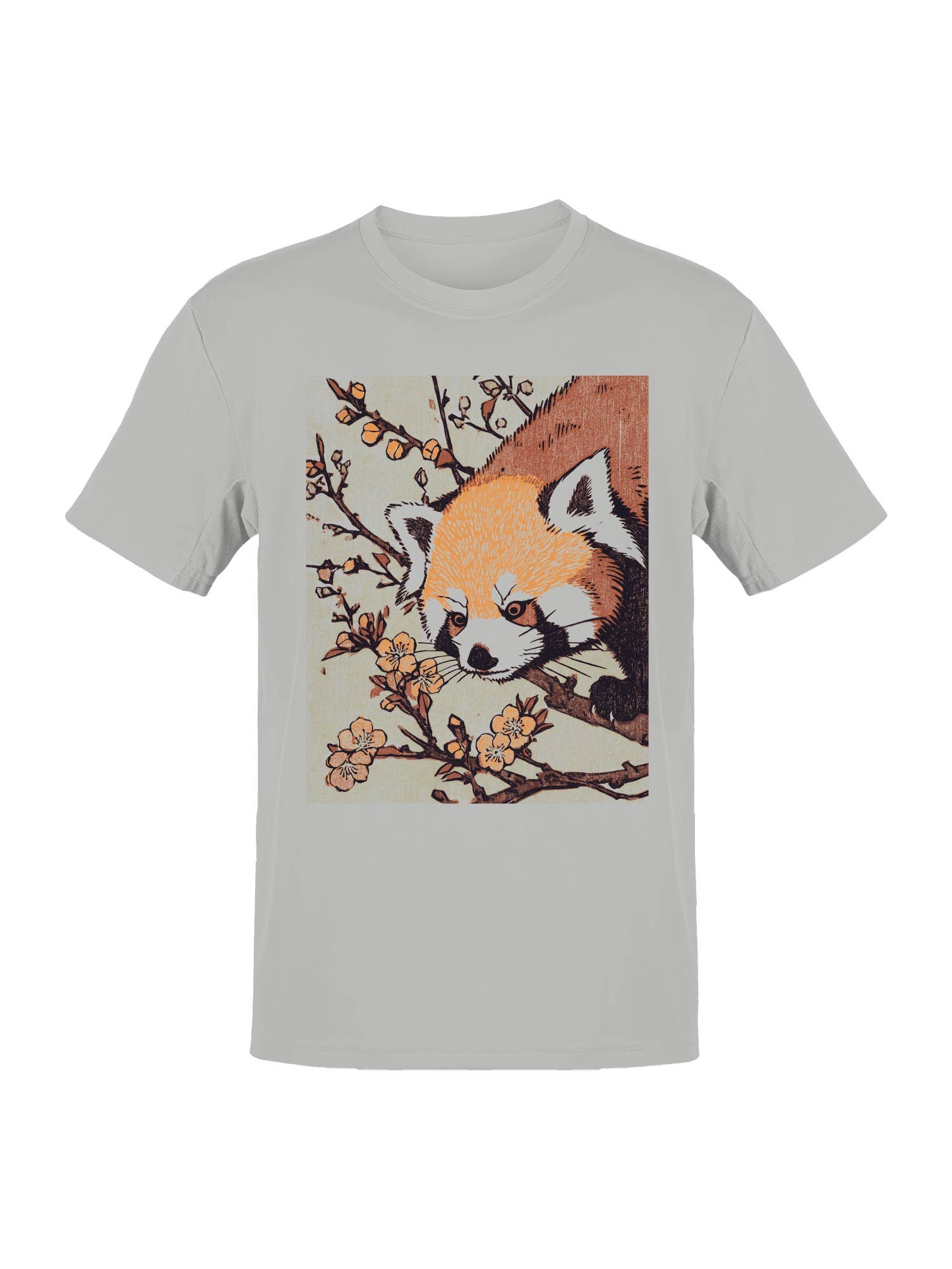 Red Panda and Blossoms Art Men's - Adult & Kids T-Shirts, Sweatshirts & Hoodies apparel design preview 1