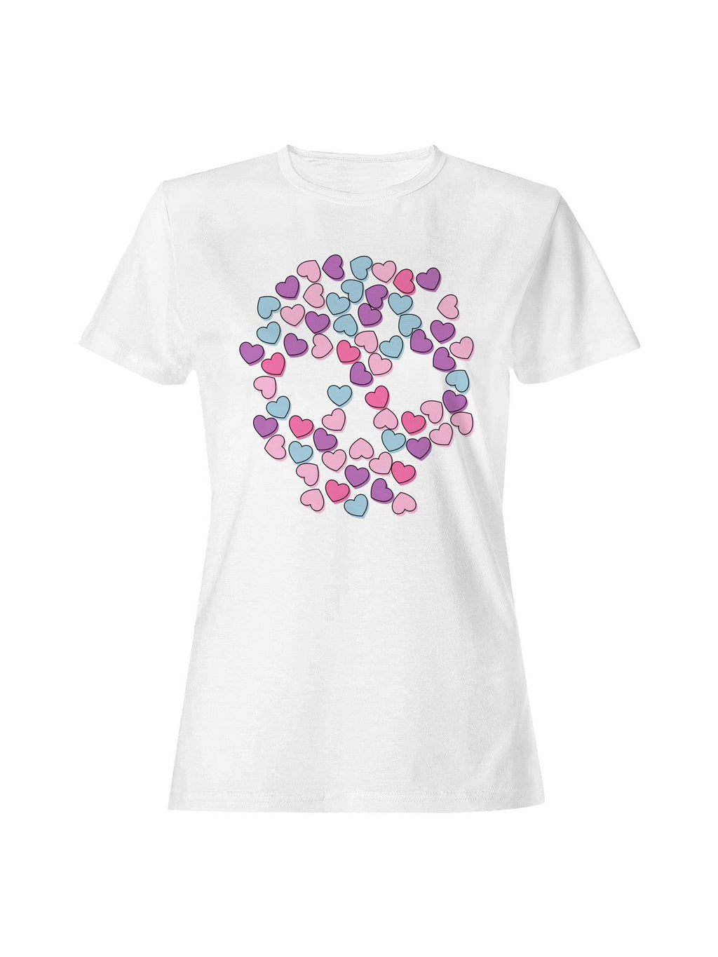 Heart-Filled Peace Symbol Women's - Adult & Kids T-Shirts, Sweatshirts & Hoodies apparel design preview 1