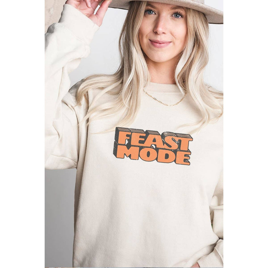 Feast Mode Vintage Christmas Graphic - Adult & Kids T-Shirts, Sweatshirts & Hoodies apparel design preview 1