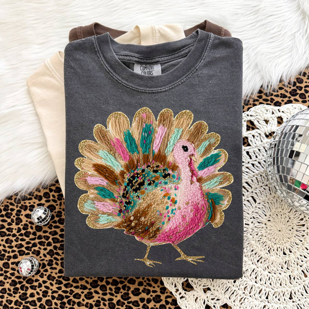 Faux Yarn Bright Turkey - Adult & Kids T-Shirts, Sweatshirts & Hoodies apparel design preview 1