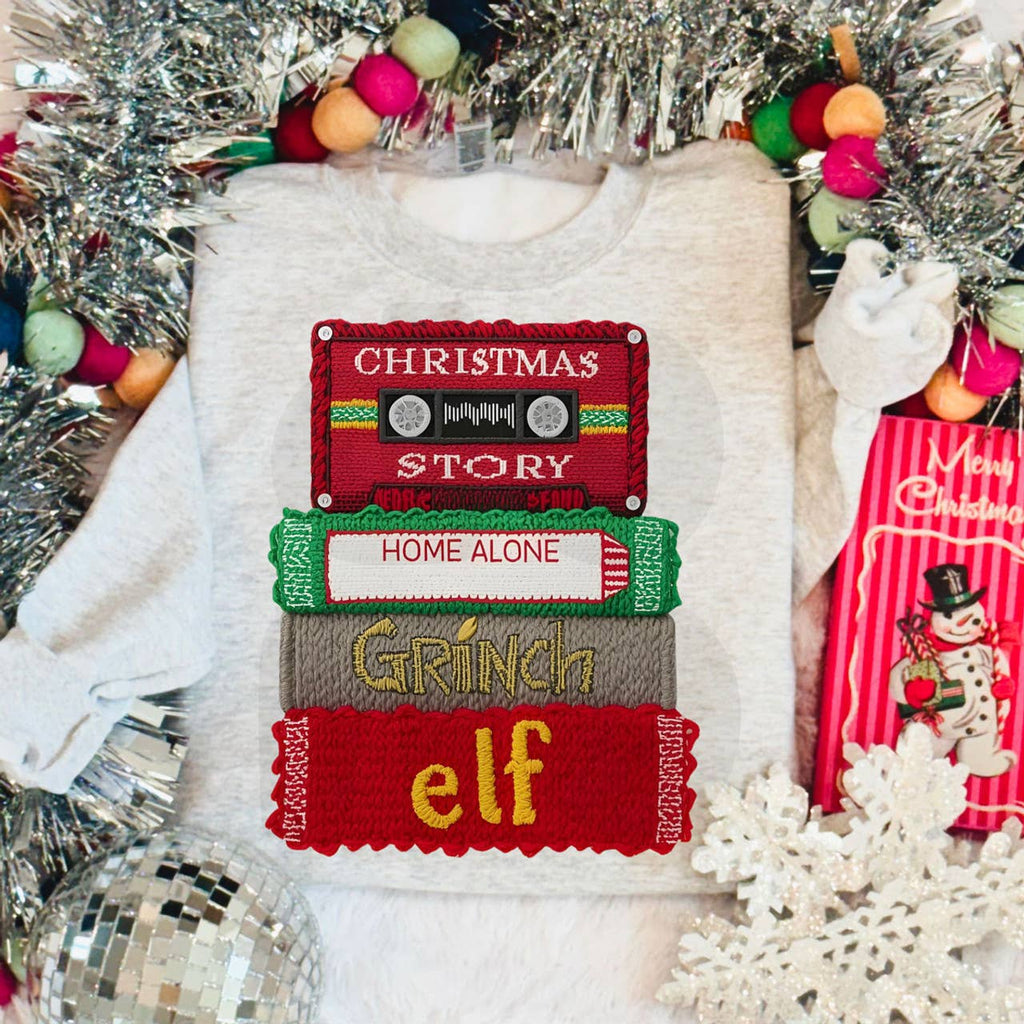 Faux Yarn Christmas Movies - Adult & Kids T-Shirts, Sweatshirts & Hoodies apparel design preview 1