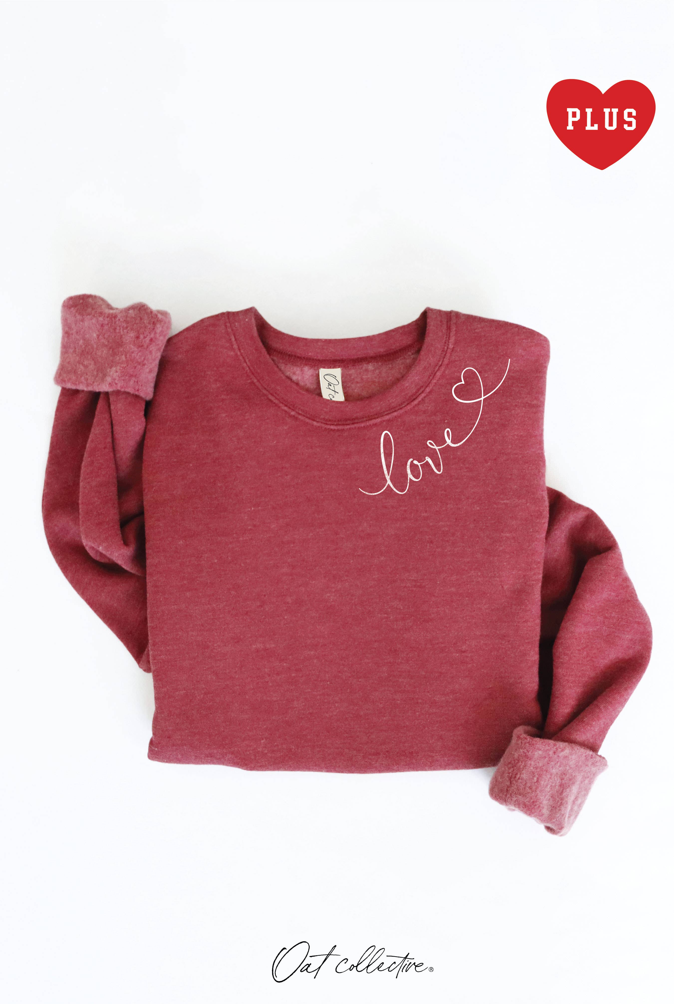 Love Heart Neckline Plus Graphic - Adult & Kids T-Shirts, Sweatshirts & Hoodies apparel design preview 1