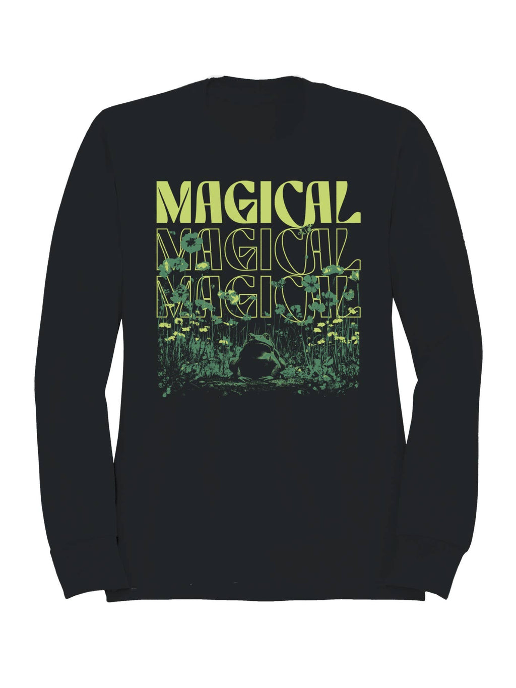 Enchanting Frog and Floral Design Men's - Adult & Kids T-Shirts, Sweatshirts & Hoodies apparel design preview 1