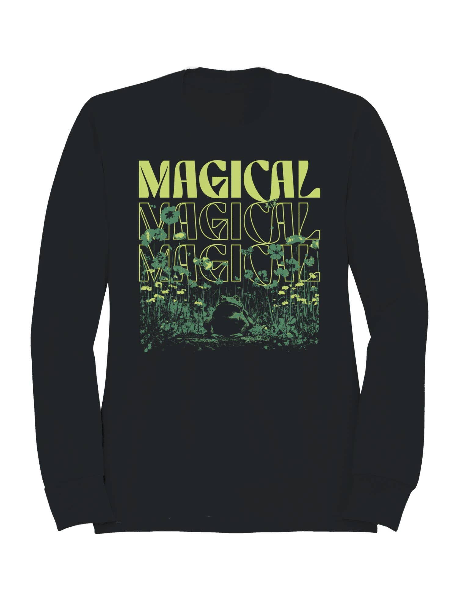 Enchanting Frog and Floral Design Men's - Adult & Kids T-Shirts, Sweatshirts & Hoodies apparel design preview 1