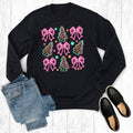 Neon Coquette Christmas Bows - Adult & Kids T-Shirts, Sweatshirts & Hoodies apparel design preview 1