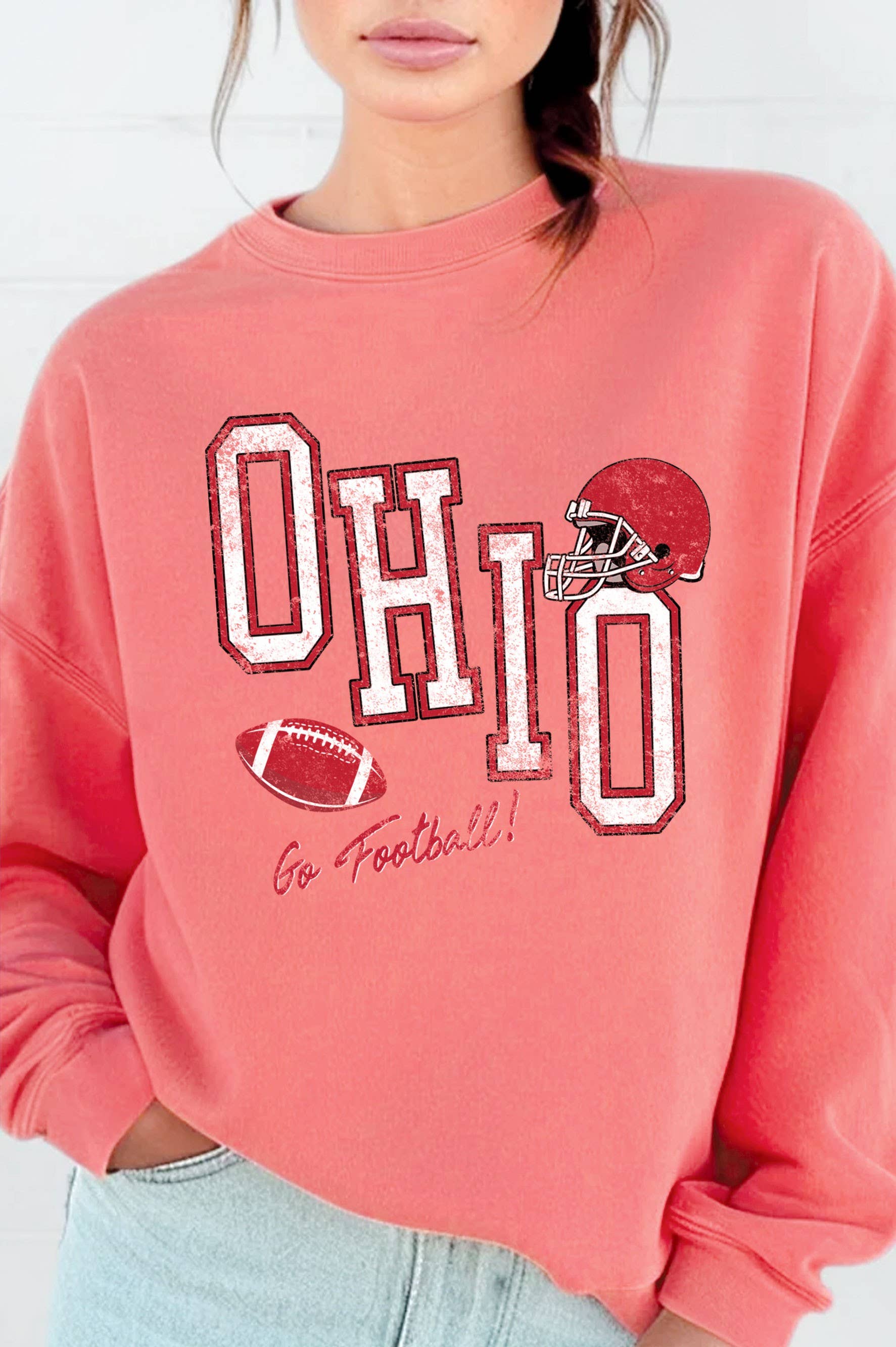 Ohio Football Graphic Brushed - Adult & Kids T-Shirts, Sweatshirts & Hoodies apparel design preview 1
