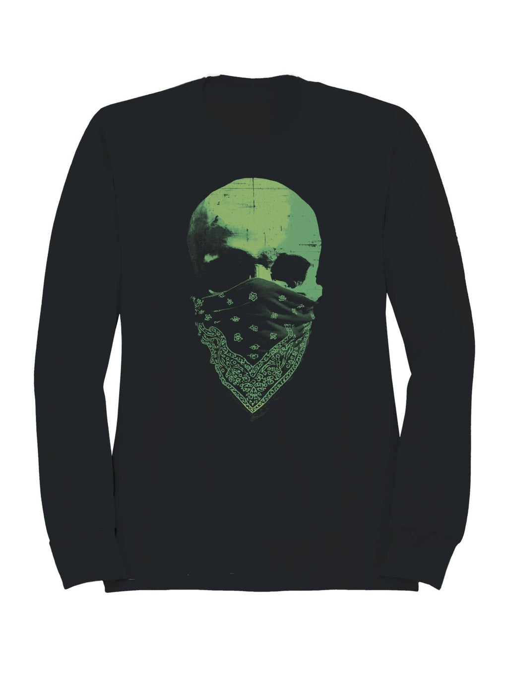 Bandana Skull in Green Men's - Adult & Kids T-Shirts, Sweatshirts & Hoodies apparel design preview 1