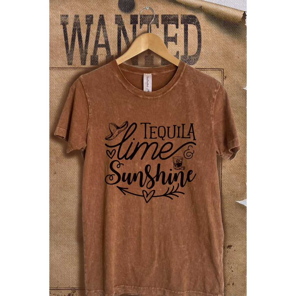 Tequilla Lime Sunshine Wash Vintage Graphic - Adult & Kids T-Shirts, Sweatshirts & Hoodies apparel design preview 1