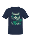St. Patrick's Day Shamrock Sunglass Cat Coolness - Adult & Kids T-Shirts, Sweatshirts & Hoodies apparel design preview 1
