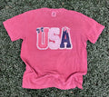 USA Lace On Comfort Colors Brick - Adult & Kids T-Shirts, Sweatshirts & Hoodies apparel design preview 1