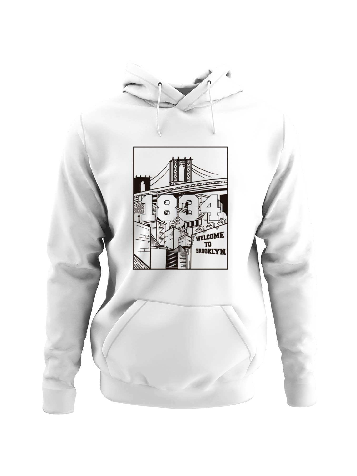 Brooklyn Bridge Art Print Men's - Adult & Kids T-Shirts, Sweatshirts & Hoodies apparel design preview 1