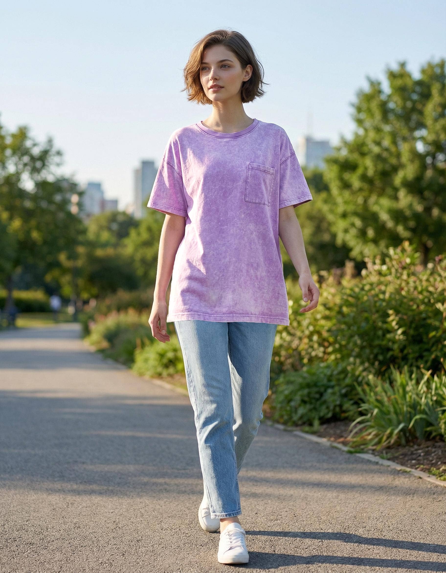 0324 French Terry Washed Drop Shoulder Raw Edge Top - Adult & Kids T-Shirts, Sweatshirts & Hoodies apparel design preview 1
