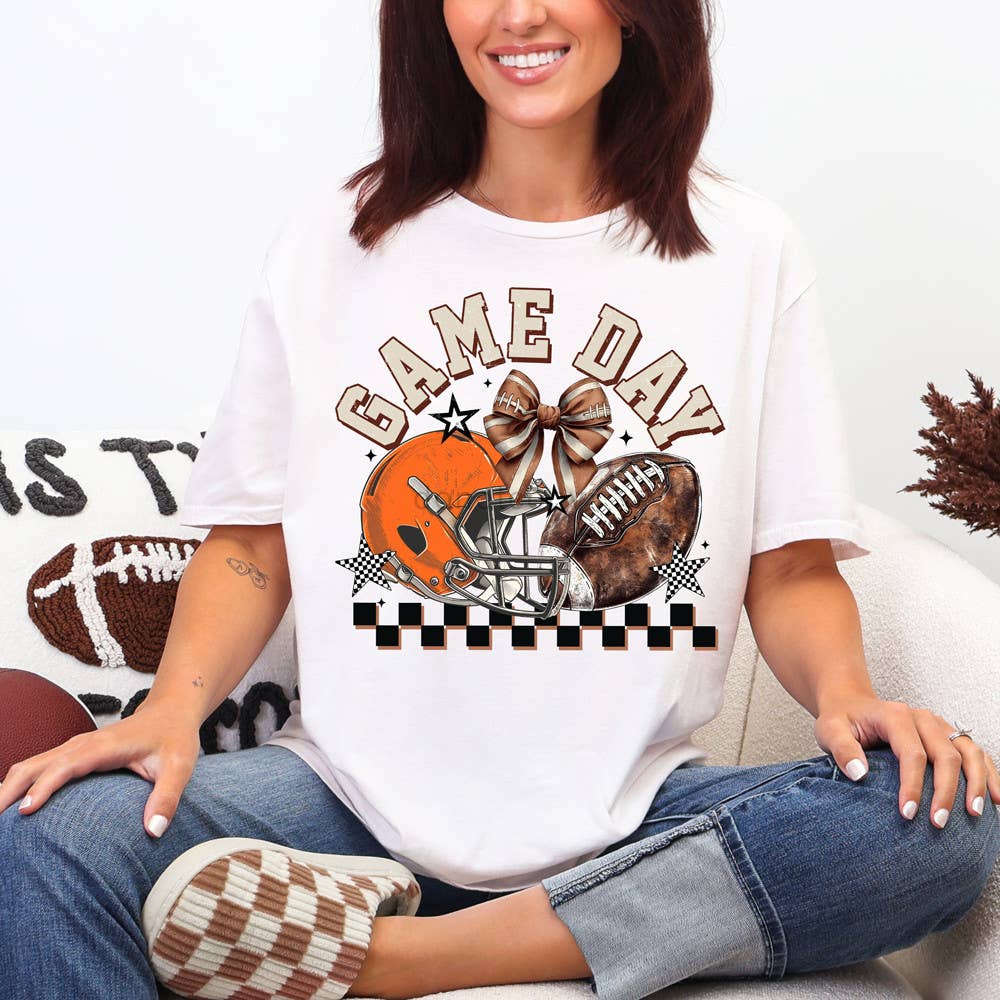 Game Day Orange Helmet - Adult & Kids T-Shirts, Sweatshirts & Hoodies apparel design preview 1