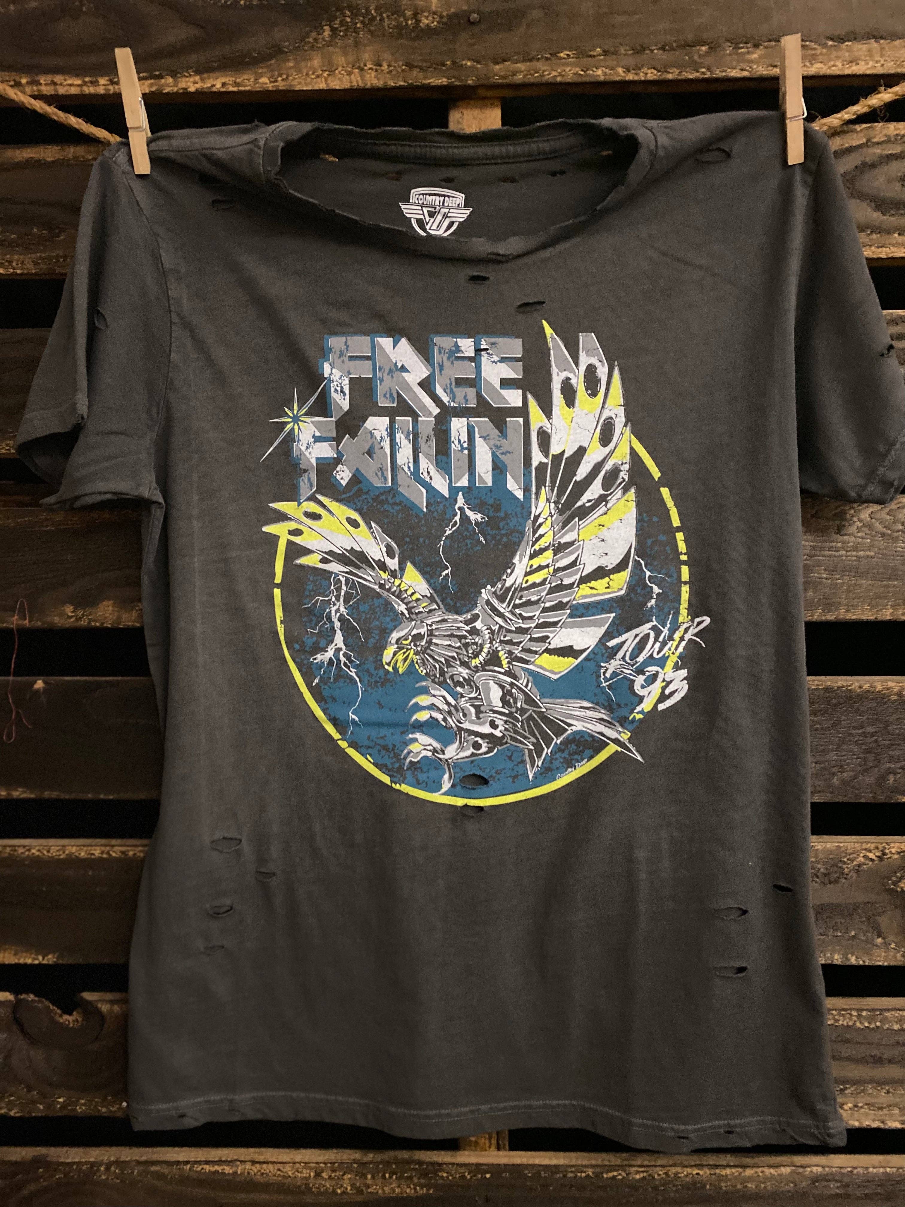 Free Fallin' 1990's Concert Distressed - Adult & Kids T-Shirts, Sweatshirts & Hoodies apparel design preview 1