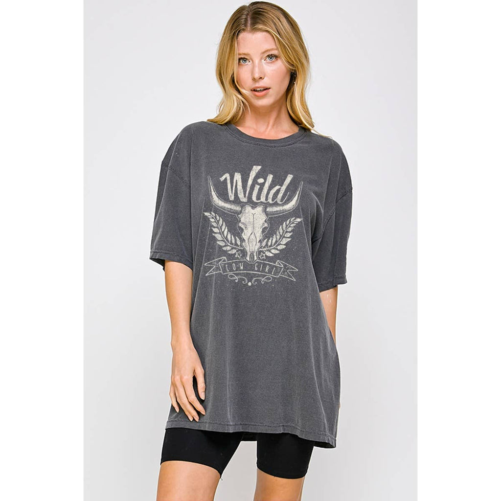 Wild Cow Girl Graphic Oversized - Adult & Kids T-Shirts, Sweatshirts & Hoodies apparel design preview 1