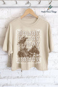 Howdy Cowgirl-Hand Drawn - Adult & Kids T-Shirts, Sweatshirts & Hoodies apparel design preview 1