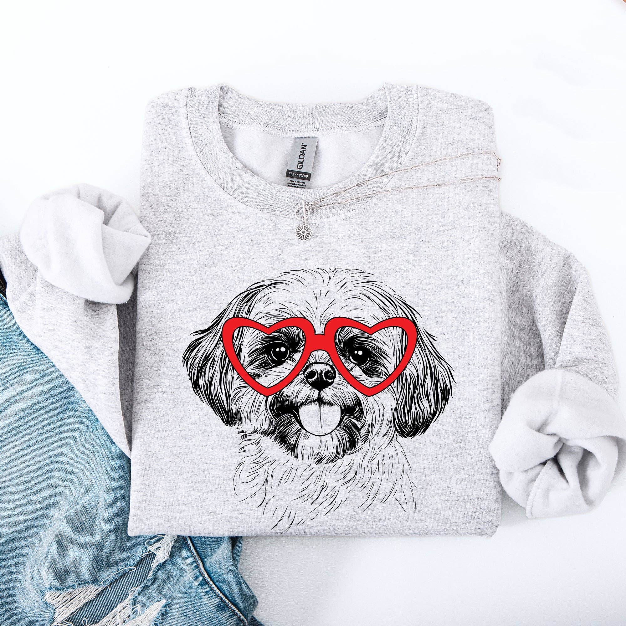 Shih Tzu, Pet, Dog Breed, Valentine's - Adult & Kids T-Shirts, Sweatshirts & Hoodies apparel design preview 1