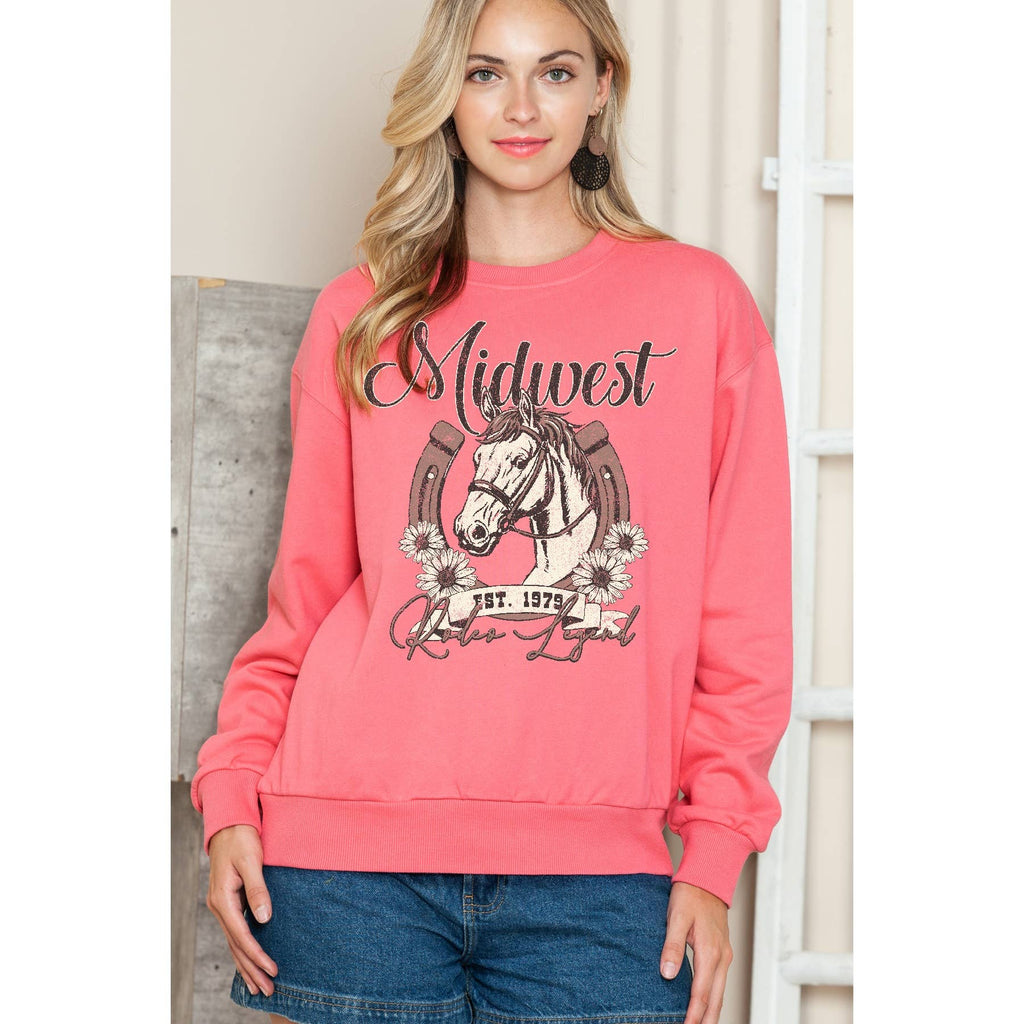 Midwest Rodeo Legend Crewneck - Adult & Kids T-Shirts, Sweatshirts & Hoodies apparel design preview 1