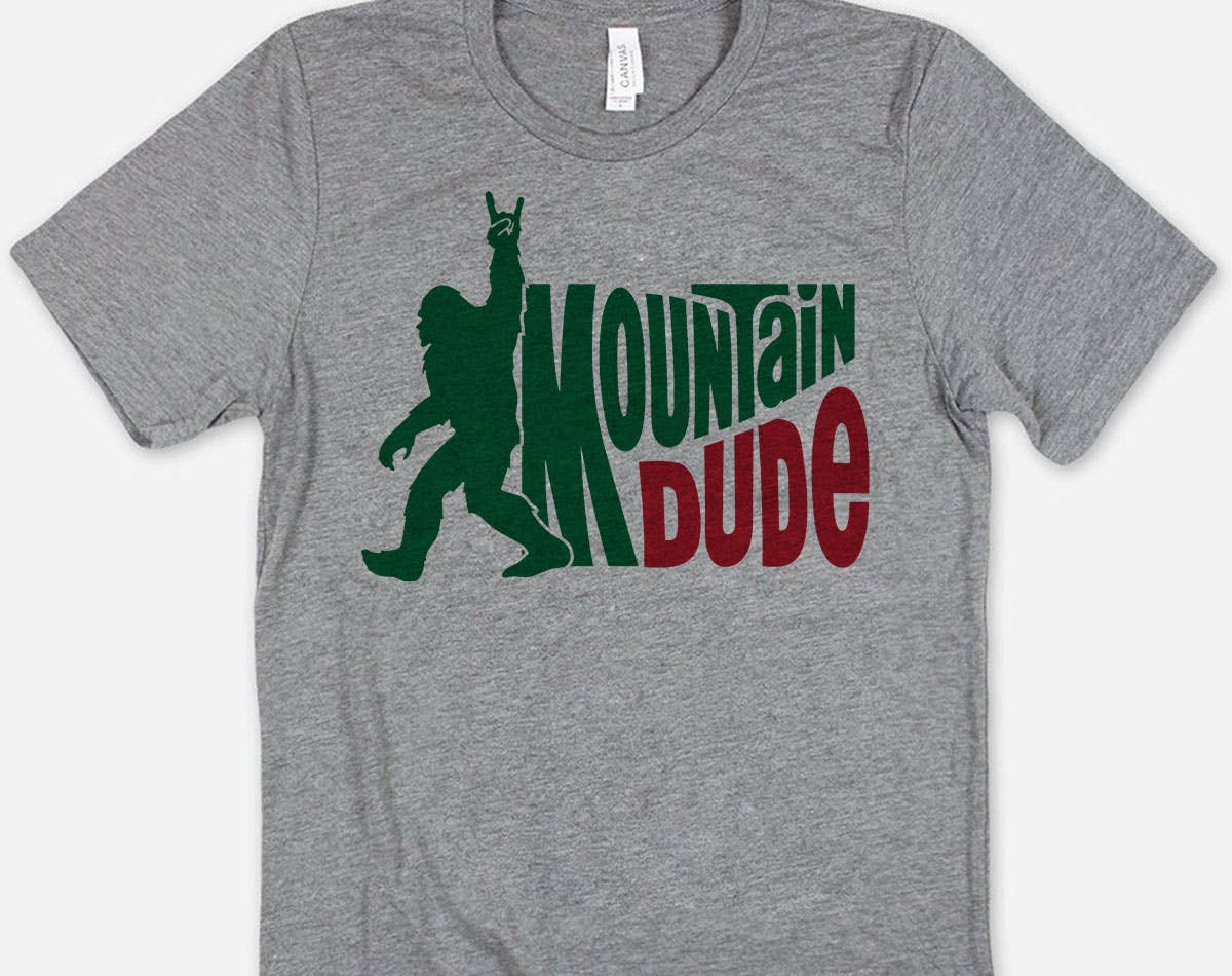 Mountain Dude Funny Bigfoot Camping Hiking - Adult & Kids T-Shirts, Sweatshirts & Hoodies apparel design preview 1