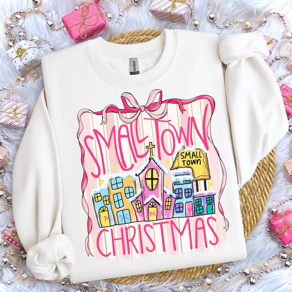 Coquette Small Town Christmas - Adult & Kids T-Shirts, Sweatshirts & Hoodies apparel design preview 1