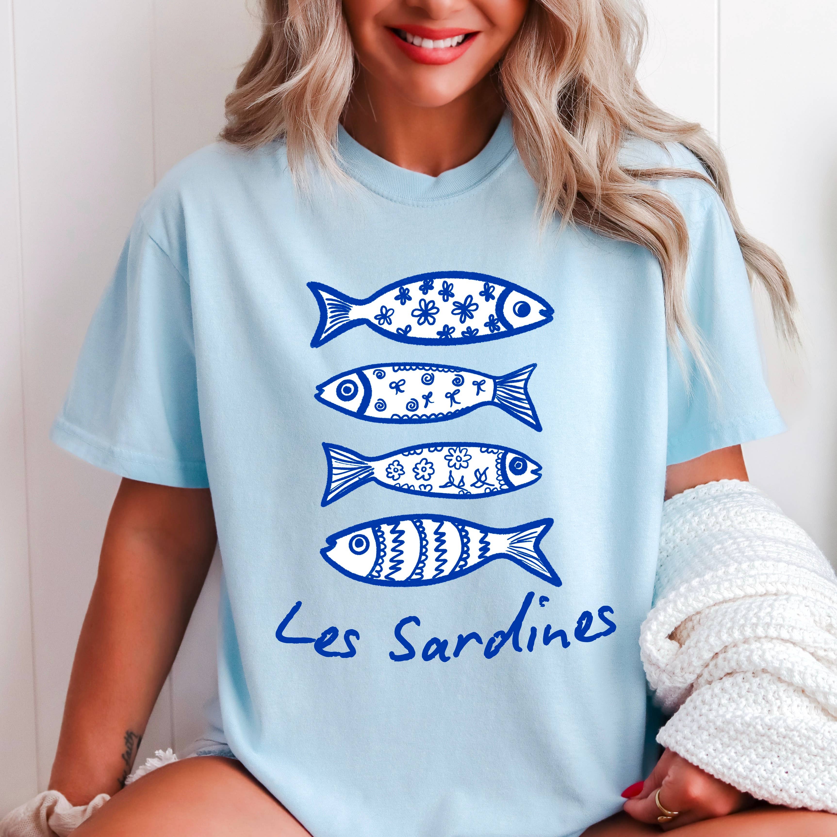 Les Sardines Women'S Coastal Graphic Comfort Color - Adult & Kids T-Shirts, Sweatshirts & Hoodies apparel design preview 1