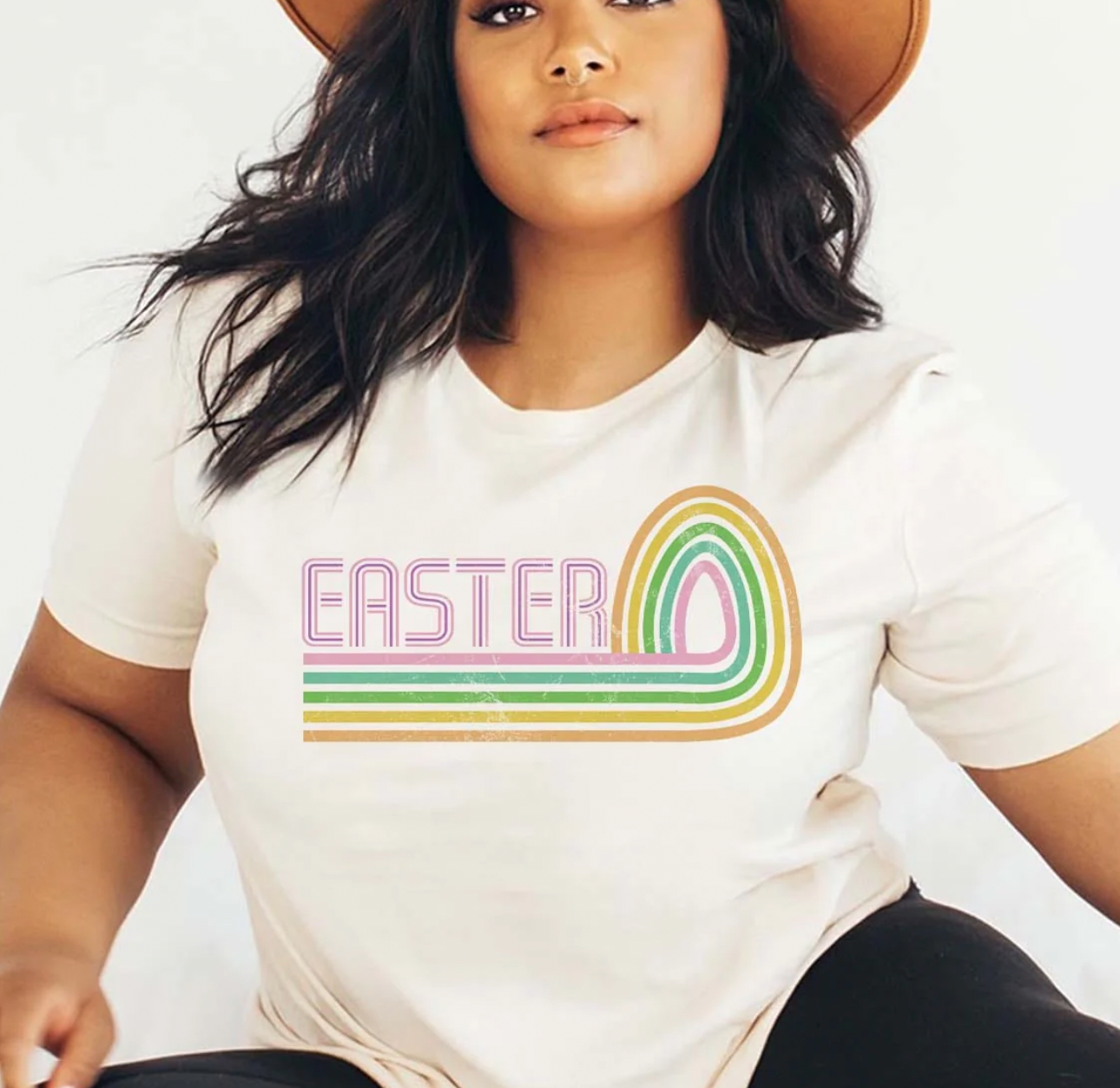 Easter Retro Rainbow Cream - Adult & Kids T-Shirts, Sweatshirts & Hoodies apparel design preview 1