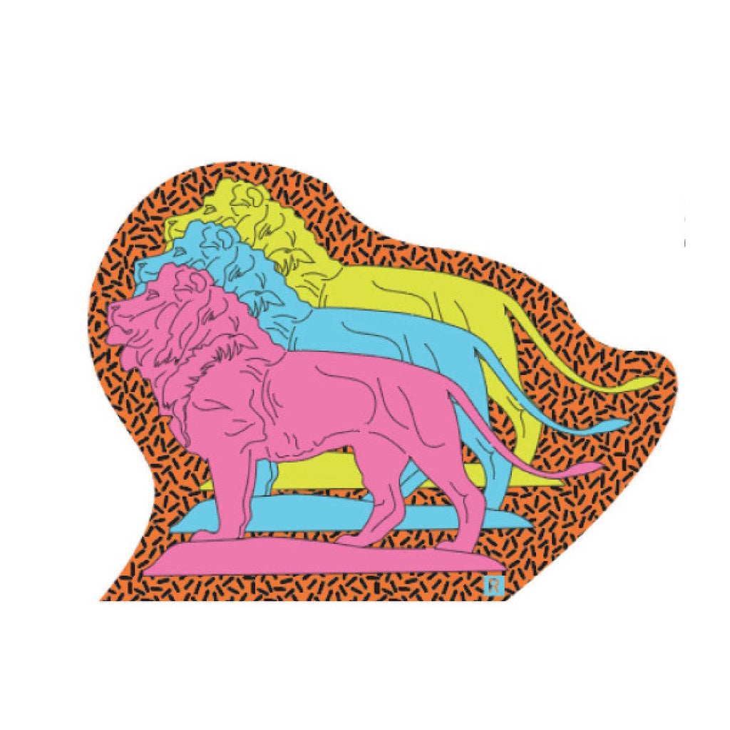 Chicago Museum Lion Trio Die-Cut Sticker - Adult & Kids T-Shirts, Sweatshirts & Hoodies apparel design preview 1