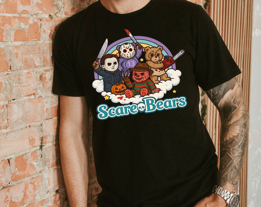 Scare Bears Funny Halloween Horror Movie - Adult & Kids T-Shirts, Sweatshirts & Hoodies apparel design preview 1
